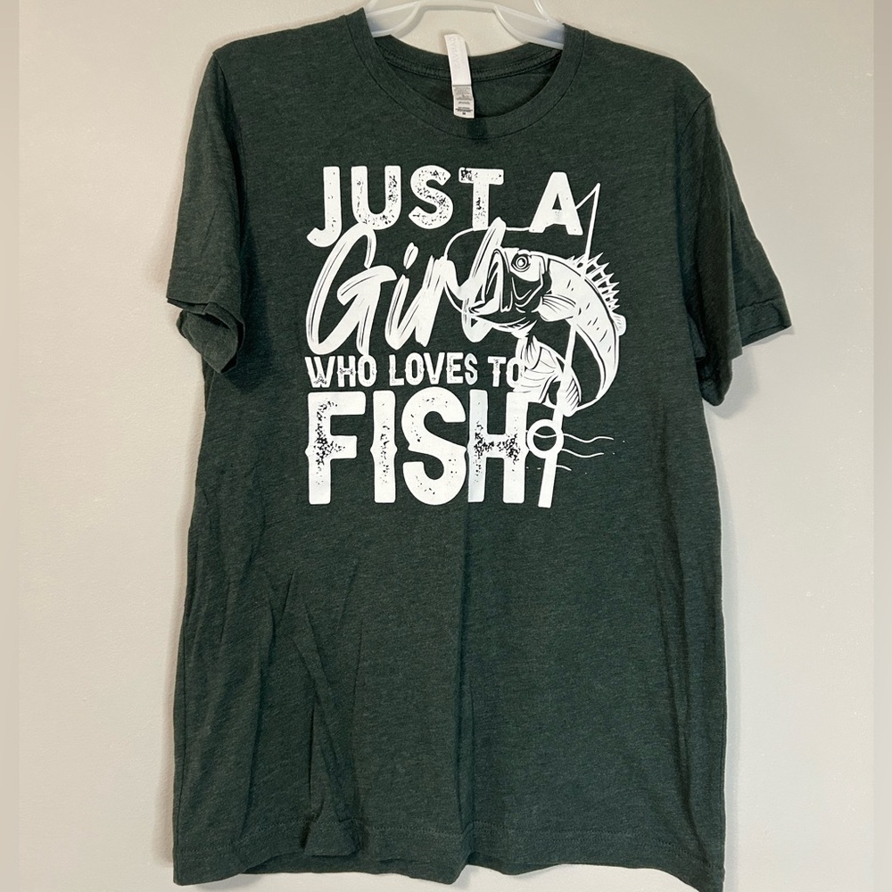 Bella Canvas Forest Green Graphic Tee, Size M